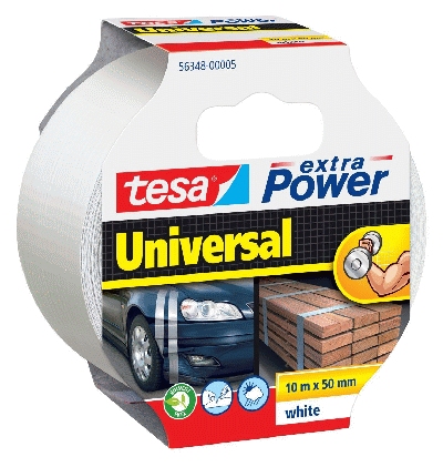 Tesa® Gewebeklebeband extra Power Universal, 10 m x 50 mm, weiß
