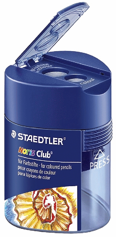 Staedtler® Doppel-Spitzdose Noris Club® 512 128 - Ø 8,2 mm, Ø 10,2 mm, bl-trans