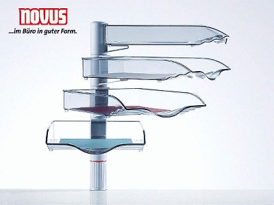 Novus® Belegefach NOVUS CopySwinger IV lichtgrau Schalenset, B4, 4 Stück, Kunsts