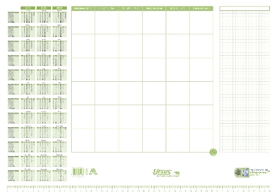 Ursus Green Schreibunterlage - 525 x 375 mm, Recycling-Papier, 30 Blatt