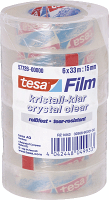 tesa Film, kristall-klar, 15 mm x 33 m VE10