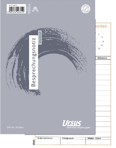 Ursus Basic Besprechungsnotiz - A5, 50 Blatt, 70 g/qm