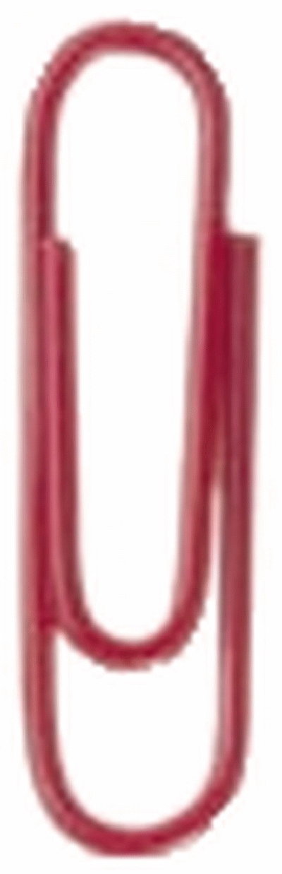 Alco 259-12 Briefklammern - Metall, kunststoffüberzogen, 26 mm, rot, 1000 Stück