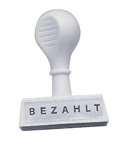 WEDO® Stempel Text Bezahlt - Abdruck 45 mm