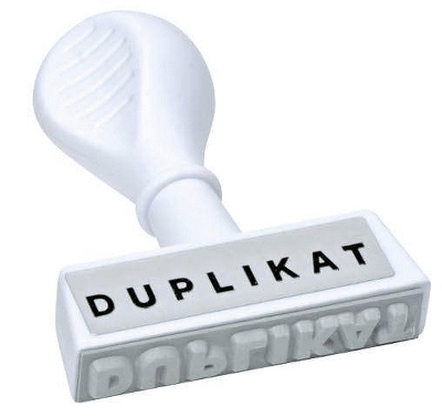 WEDO® Stempel Text Duplikat - Abdruck 45 mm