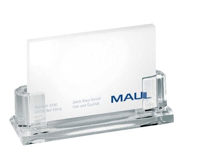 Maul Acryl Visitenkarten-Halter - ca. 35 Karten, 110 x 44 x 32 mm, glasklar