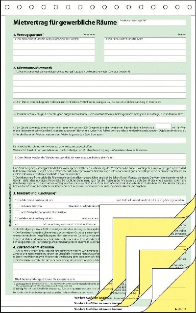 Sigel® Mietvertrag gewerblich 3x2 Blatt SIGEL MV461 VE25