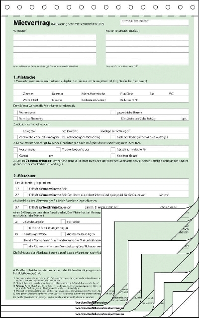 Sigel® Mietvertrag  MV480  A4, 4 x 2 Blatt VE25