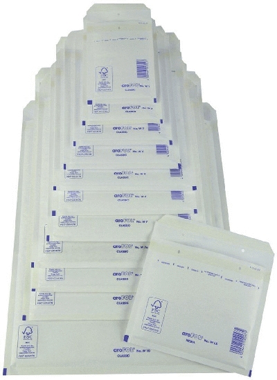 Arofol® 2FVAF000182 Luftpolstertaschen Nr. 2, 120x215 mm, weiß, VE10