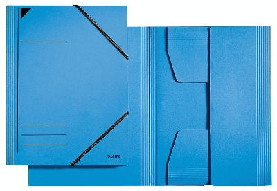 Leitz 39819 Eckspannermappe - A4, 750 Blatt, Pendarec-Karton (RC), blau