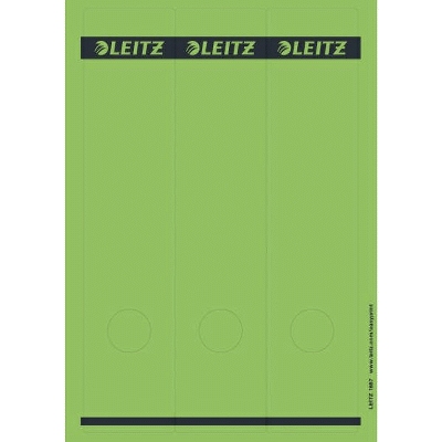 Leitz 19687 PC-beschriftbare Rückenschilder - Papier, lang/breit, 75 Stück, grün