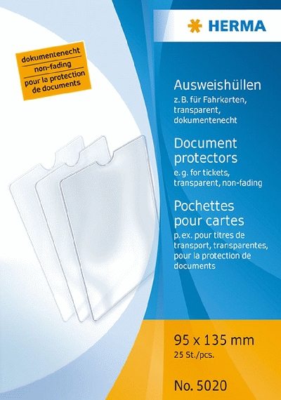 Ausweishüllen 95x135 mm für Fahrkarten