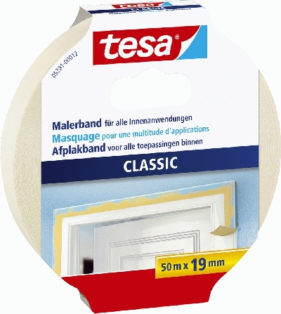 Tesa® Maler-Krepp CLASSIC - 19 mm x 50 m, beige