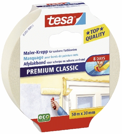 Tesa® Maler-Krepp CLASSIC - 30 mm x 50 m, beige