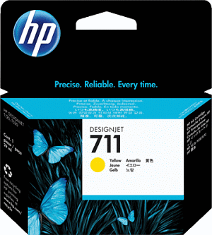 HP Tintenpatrone CZ132A 711 gelb