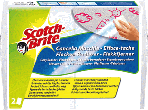 Scotch-Brite Flecken-Radierer - weiß, Packung mit 7 Stück