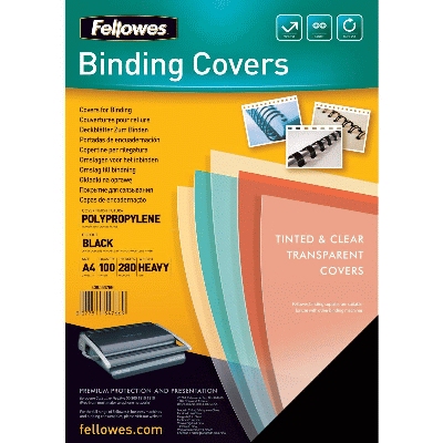 Fellowes® 5476602 Deckblätter Fantasie - A4, PP, schwarz, 100 Stück