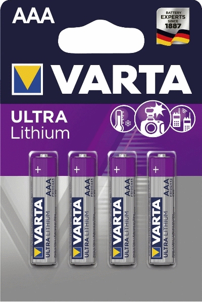 Varta Batterien Ultra Lithium - Micro/AAA, 1,5 V