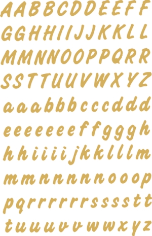 Buchstaben 8 mm A-Z wetterfest Folie transparent gold 2 Bl.