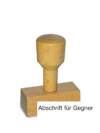 Vorgangsstempel - Abschrift für Gegner