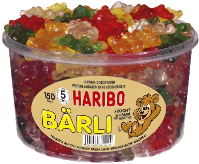 Haribo Fruchtgummi - Bärli, 1950 Stück