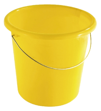 Eimer 1107283 Plastik, rund, 10 Liter, gelb