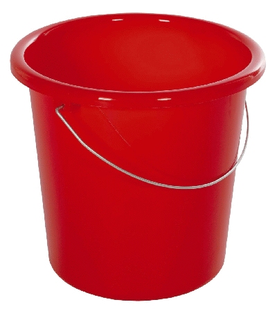 Eimer - Plastik, rund, 10 Liter, rot