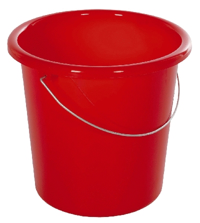 Eimer 1841951 Plastik, rund, 10 Liter, rot