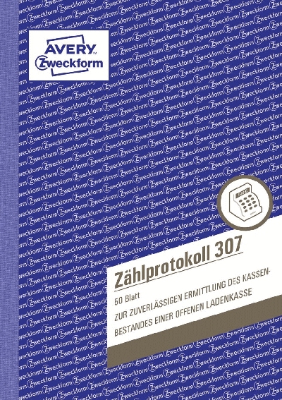 Avery Zweckform® 307 Zählprotokoll - A5, 50 Blatt