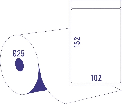 Avery Zweckform® Thermoetikettrollen - 102 x 152 mm, permanent haftend, 2 Rollen