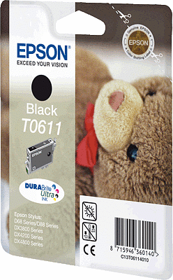 Epson C13T06114010 Tintenpatrone T0611 schwarz