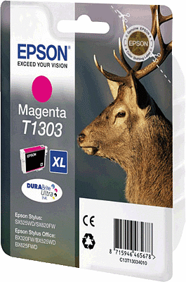 Original Epson Tintenpatrone magenta XL (C13T13034012,T1303,T13034012)