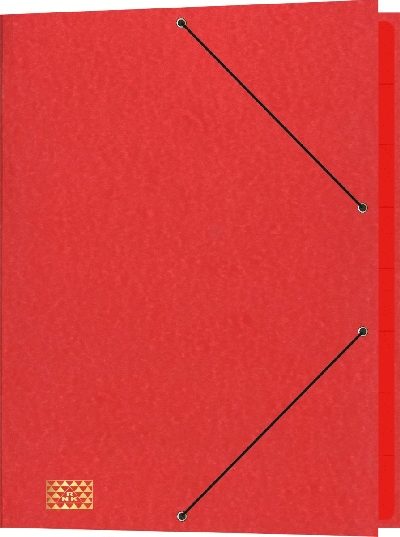 RNK Verlag Konferenz- und Ordnungsmappe - 9 Fächer, A4, Karton, rot