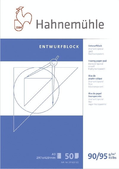 Hahnemühle Transparentblock - A3, 90/95 g/qm, 50 Blatt