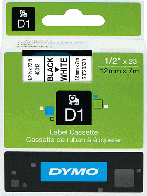 Dymo D1 Schriftband 12mm Typ 45013