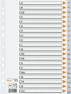 bene Register A-Z