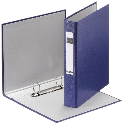 Leitz 47193 Standard Ringbuch - A5, 75mm, 7 Ringe, PP, blau