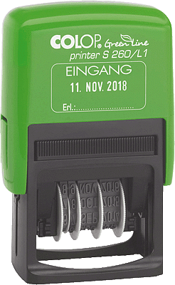 'COLOP Datumstempel 127787 Green Line Printer S260/L1 ''EINGANG'''