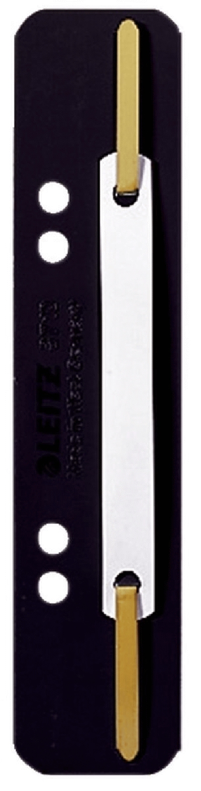 Leitz 37190 Einhänge-Heftstreifen PP, kurz - schwarz, 75 Stück