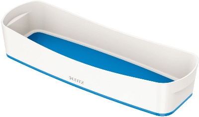 Leitz 5258 Aufbewahrungsschale MyBox - länglich, ABS, weiß/blau
