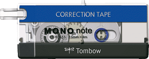 Tombow Korrekturroller CT-YCN2.5-B schwarz/weiß/blau