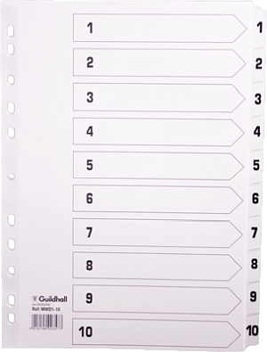 EXACOMPTA Register 10-teilig MWD1-10Z