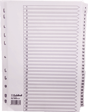 EXACOMPTA Karton-Register 31-teilig