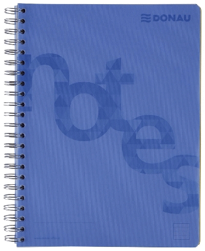 DONAU Collegeblock PP Cover - A4, kariert, blau