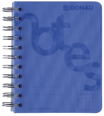 DONAU Collegeblock PP Cover - A6, kariert, blau