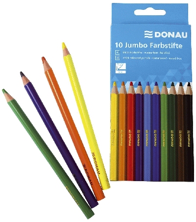 DONAU Farbstifte Jumbo - dreikant, 5 mm, 190 Farben, Kartonetui