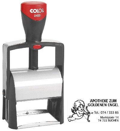 COLOP® Classic Line 2400 mit Logo - für max. 6 Zeilen mit Logo, 27 x 58 mm