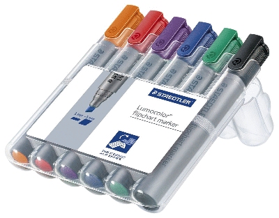 Staedtler® Flipchart-Marker Lumocolor®,356 B nachfüllbar,Box mit 6 Farben