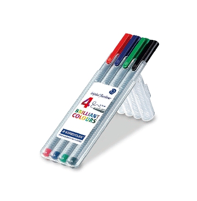 Staedtler® Feinschreiber triplus® - 0,3 mm, Aufstellbox, 4 Farben