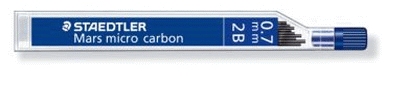 Staedtler® Feinmine Mars® micro carbon 750 - 0,7 mm, 7B, schwarz, 197 Minen